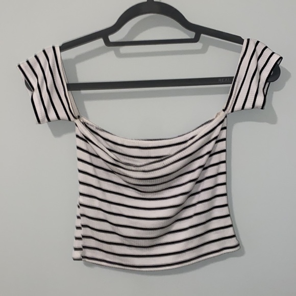 forever 21 off the shoulder striped top - Picture 2 of 3